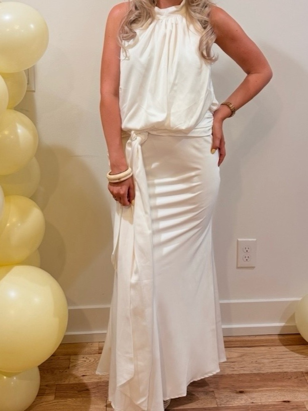PepperMayo Eirlys White Halter Maxi Skirt and Top - Picture 2 of 2